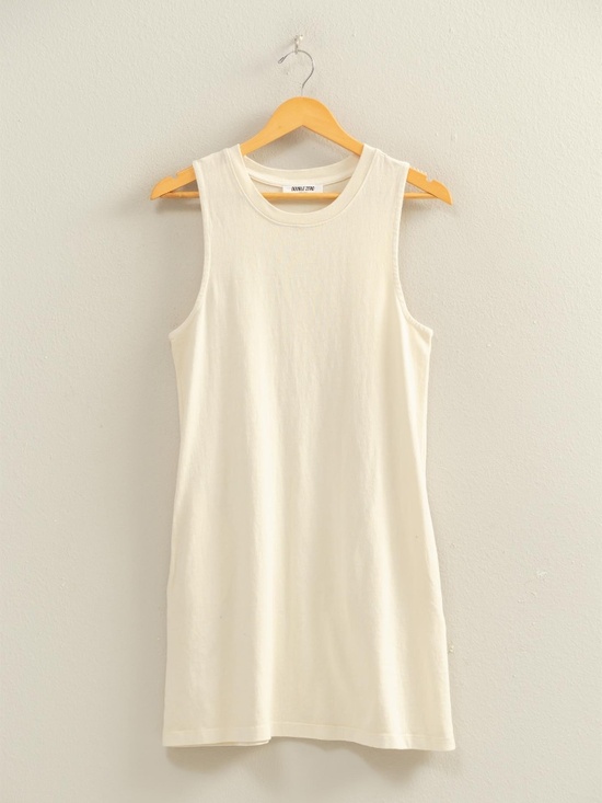 Tops - 268 - Cotton Sleeveless Dress in Cream